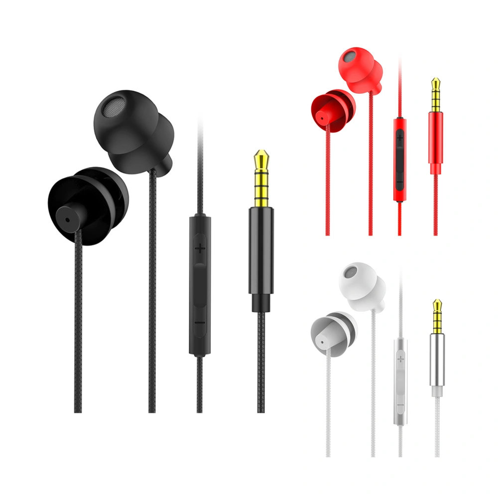 Ultra-light Silicone Noise Isolating In-ear Headphone Sleep Earbuds with Mic