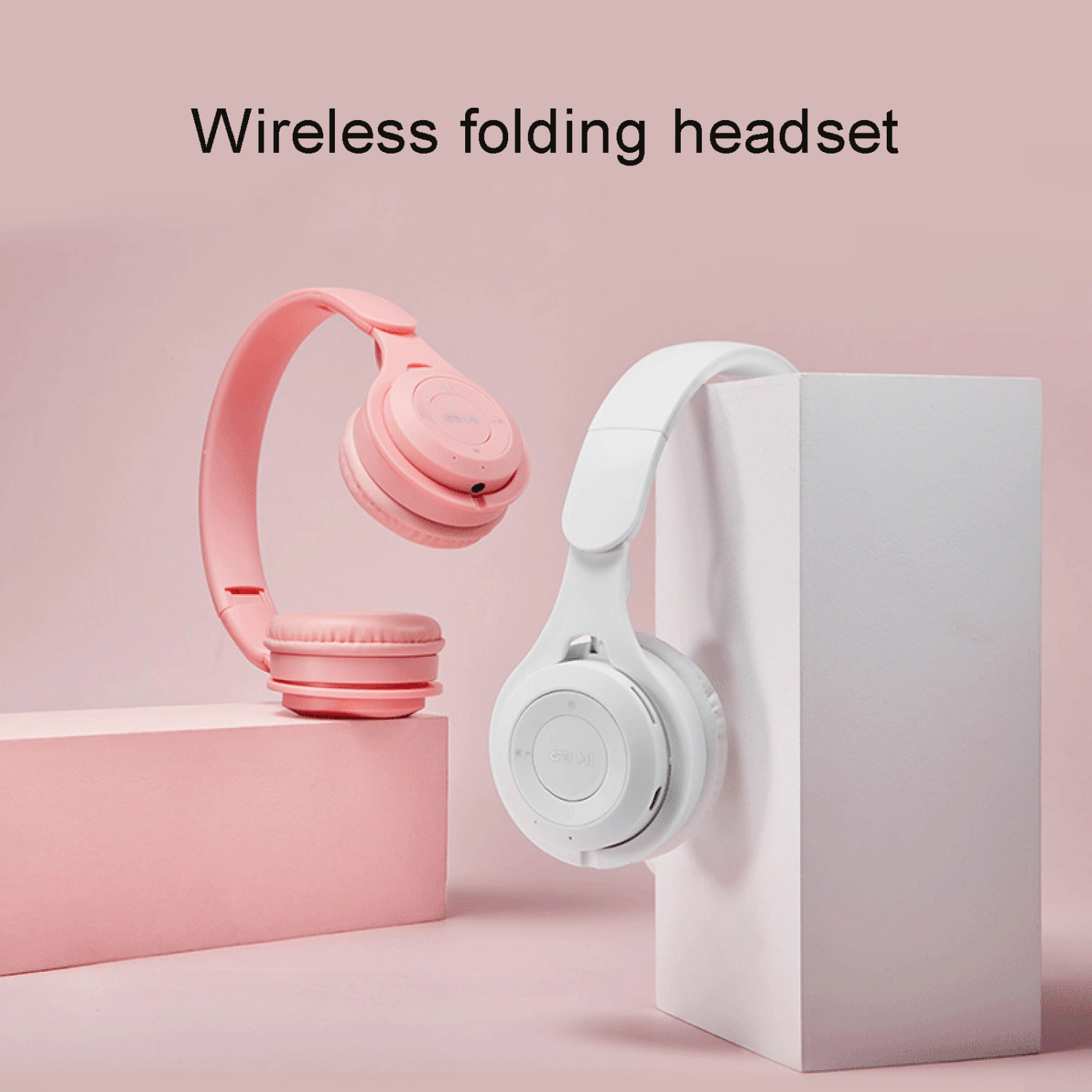 M6 Wireless Foldable Headset Macarons Heavy Bass Bluetooth-compatible Gaming Headphone