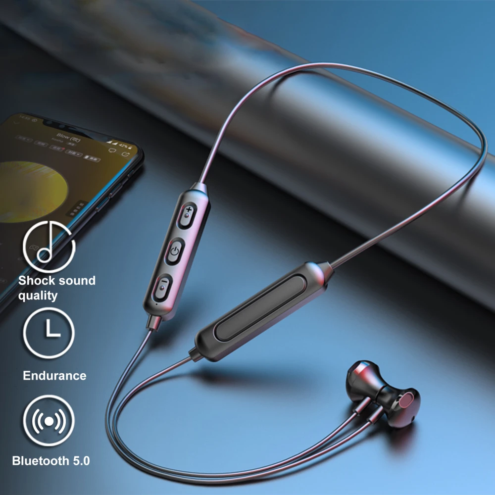 BT-95 Magnetic Bluetooth-compatible 5.0 Hanging Neck In Ear Wireless Earphone with Mic