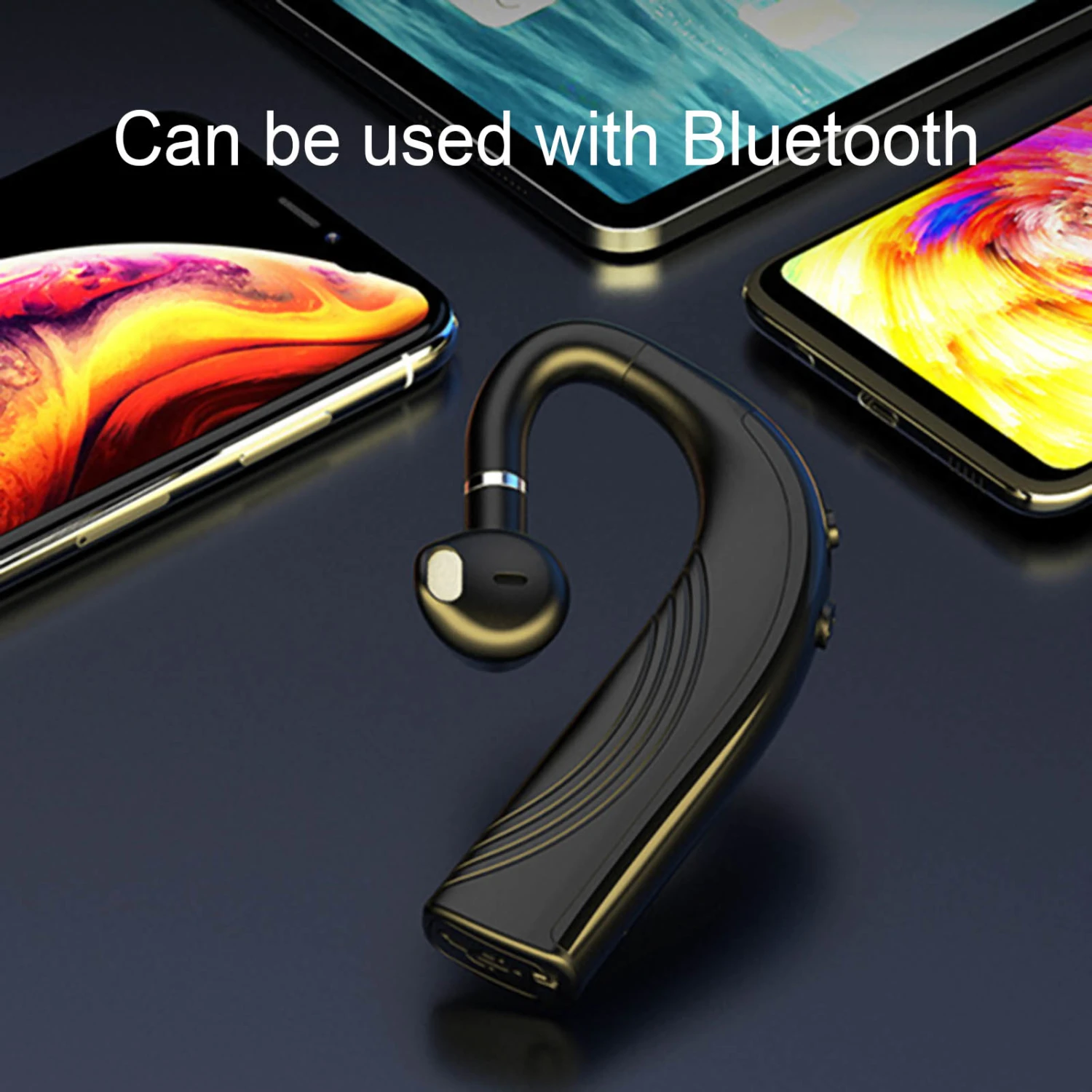 1Pc RD02 Wireless Bluetooth-compatible 5.0 Ear Hook Earphone Rechargeable Stereo Earbud