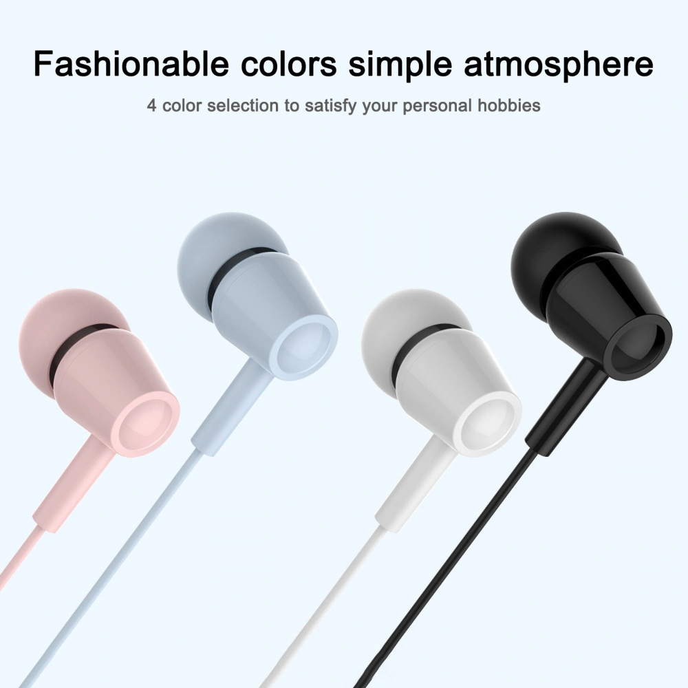 Portable Universal 3.5mm Jack Wired Music Earphone with Microphone Subwoofer