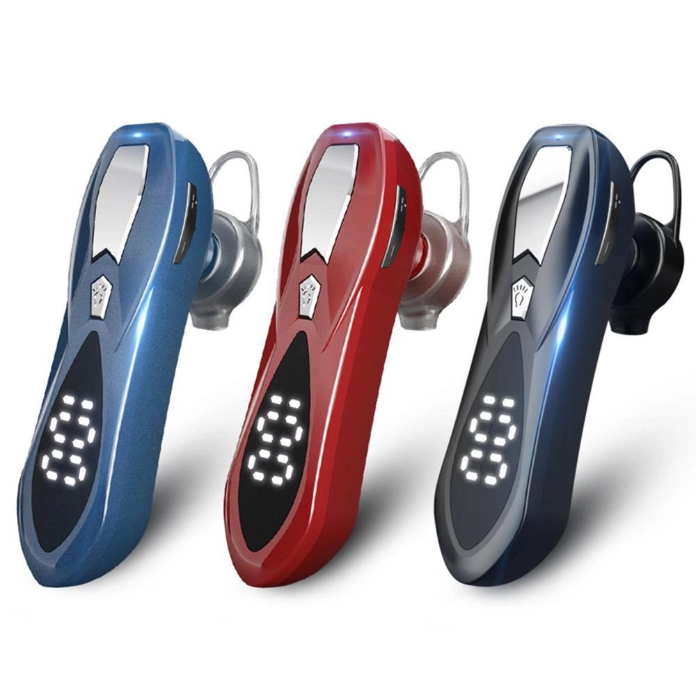 Portable Business Sport Wireless Bluetooth-compatible 5.1 LCD In-ear Single Earphone Earbud