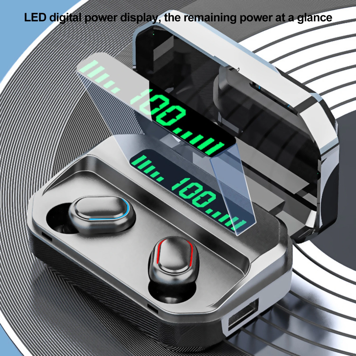309 Mini Bluetooth-compatible 5.0 Wireless Rechargeable Smart Touch In-ear Stereo Earphone