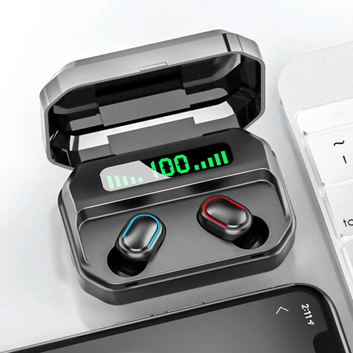 309 Mini Bluetooth-compatible 5.0 Wireless Rechargeable Smart Touch In-ear Stereo Earphone