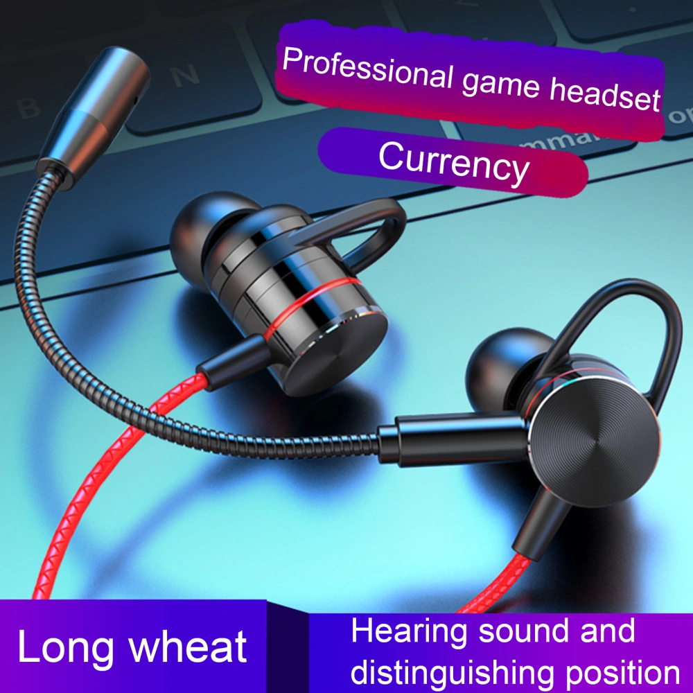 E-sports Game Metal In-ear Headset with Microphone HiFi Sports Wired Earphone