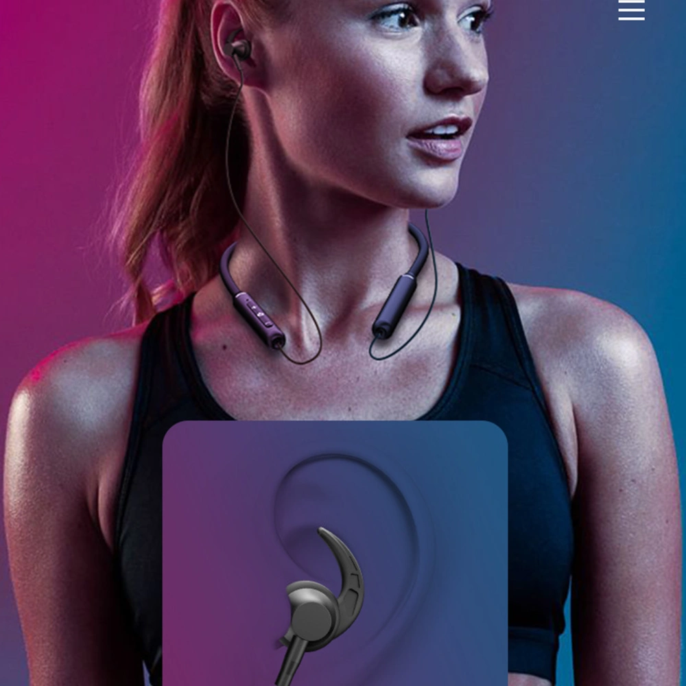 Bluetooth 5.0 Metal Headphone Waterproof Wearable Sports Earphone