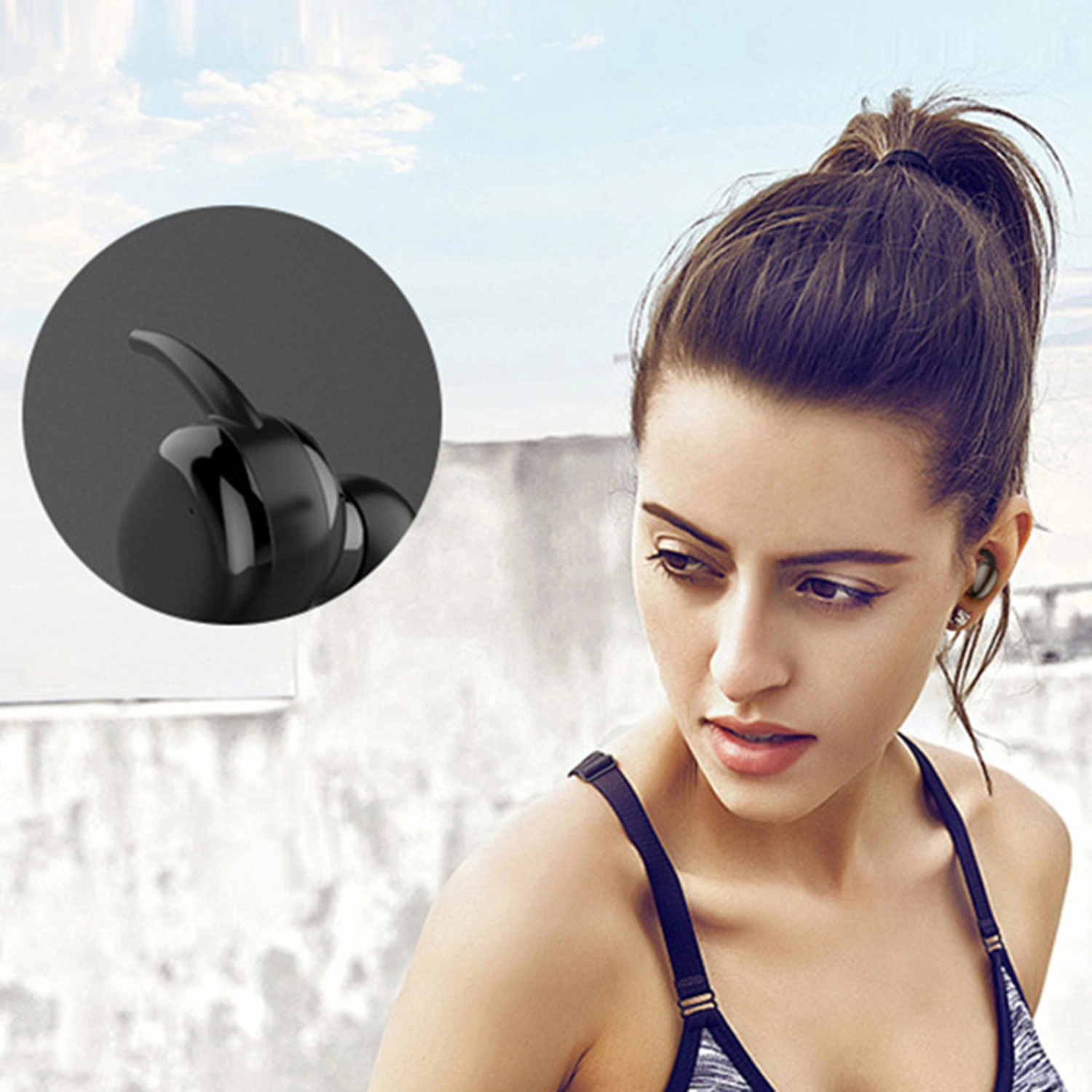 TWS Ear Plugs Waterproof Mini Simple Music Earphone for Sport