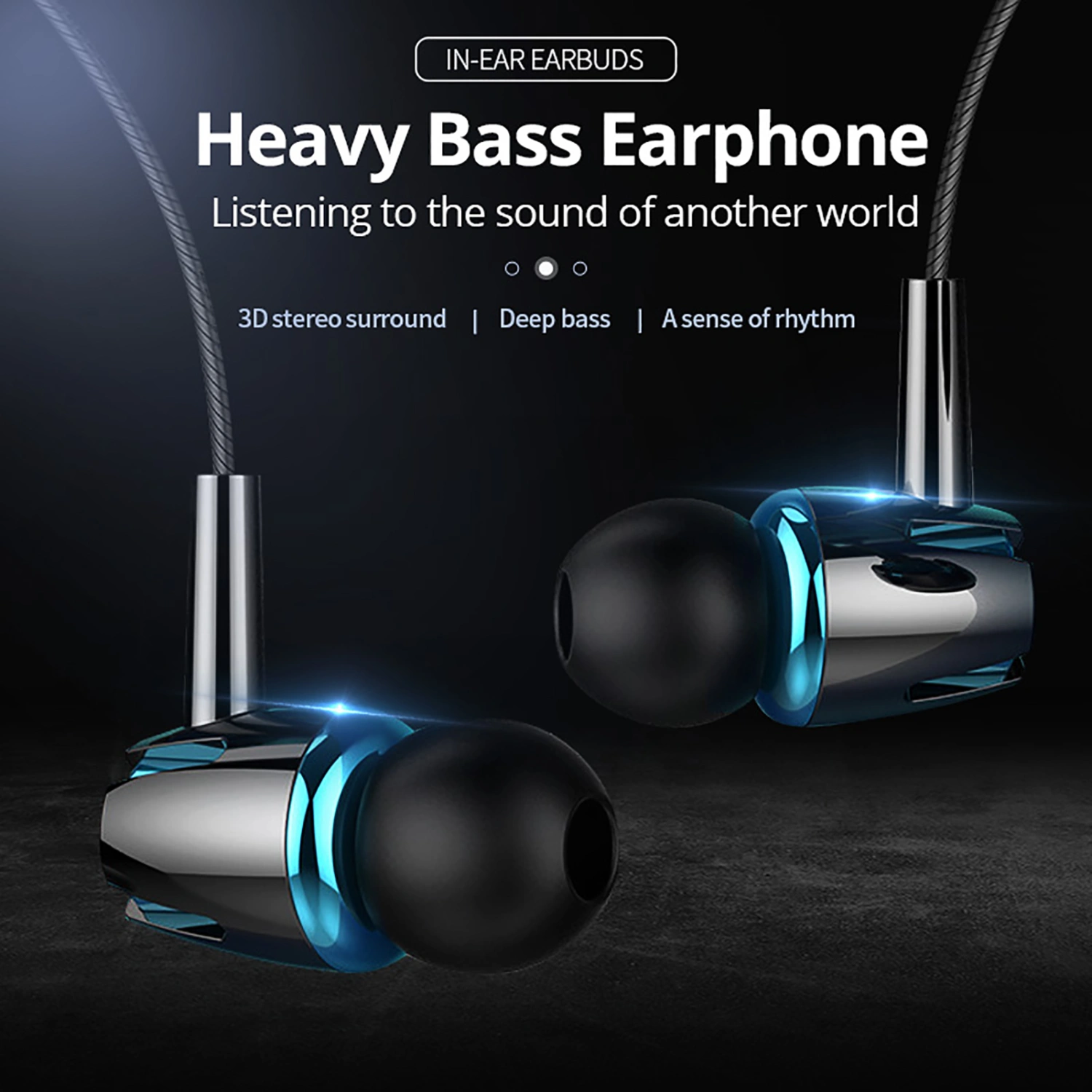 Earbuds Comfortable Noise Reduction Lightweight In-ear Wired Earbuds for Sports