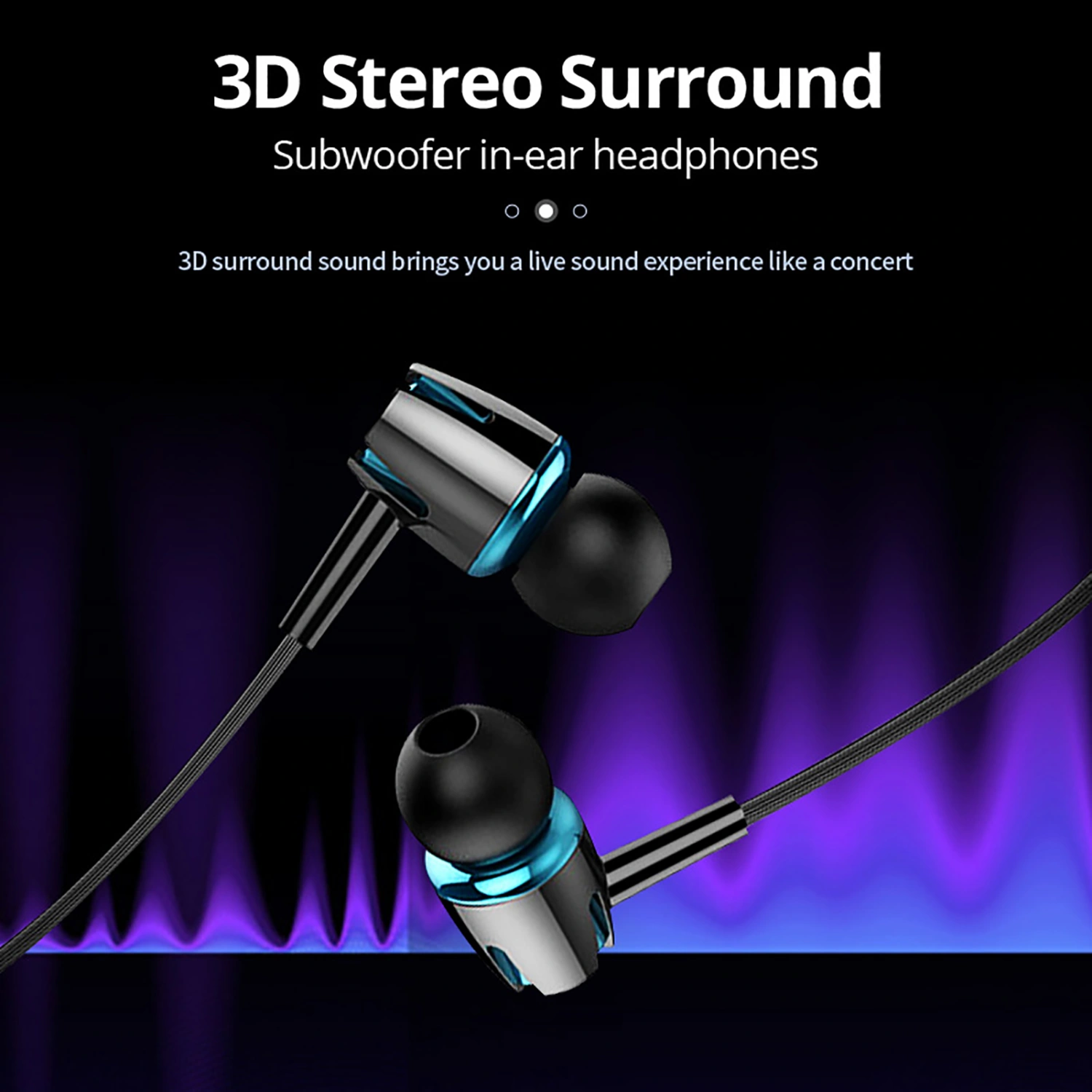 Earbuds Comfortable Noise Reduction Lightweight In-ear Wired Earbuds for Sports