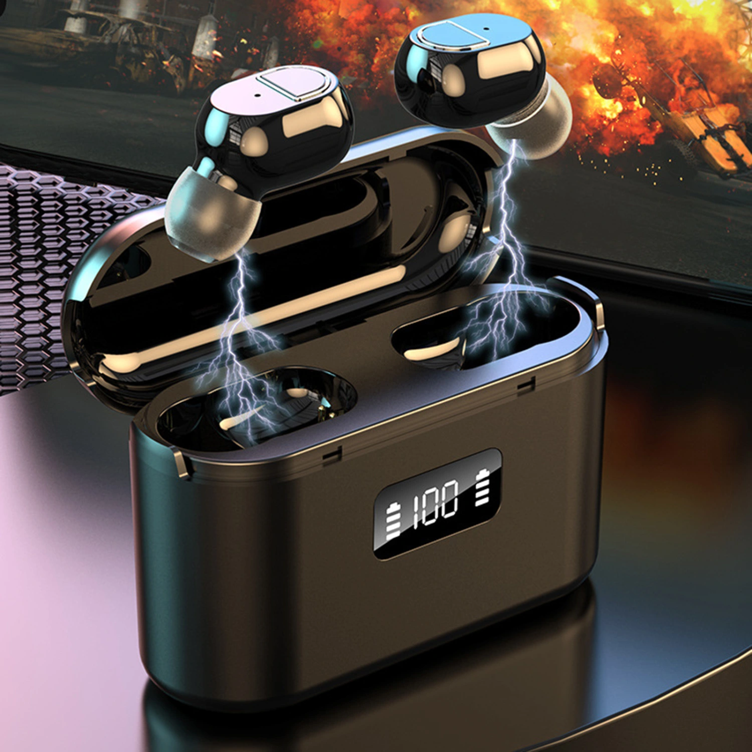 J21 Bluetooth-compatible 5.1 Wireless Mini In-ear Earbuds Earphones for Laptops