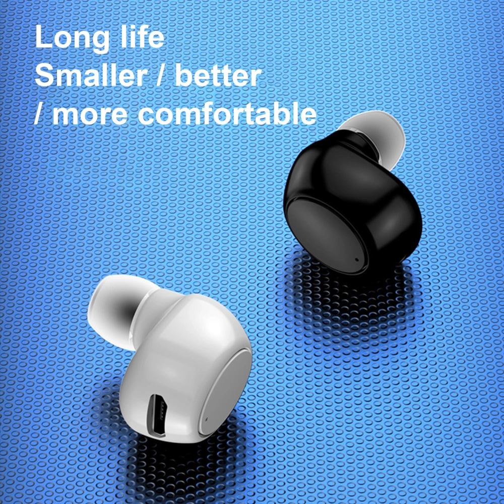 1Pc X6 Wireless Headphone Handsfree Voice Prompt ABS Stereo Bluetooth-compatible 5.0 Earbud for Sports