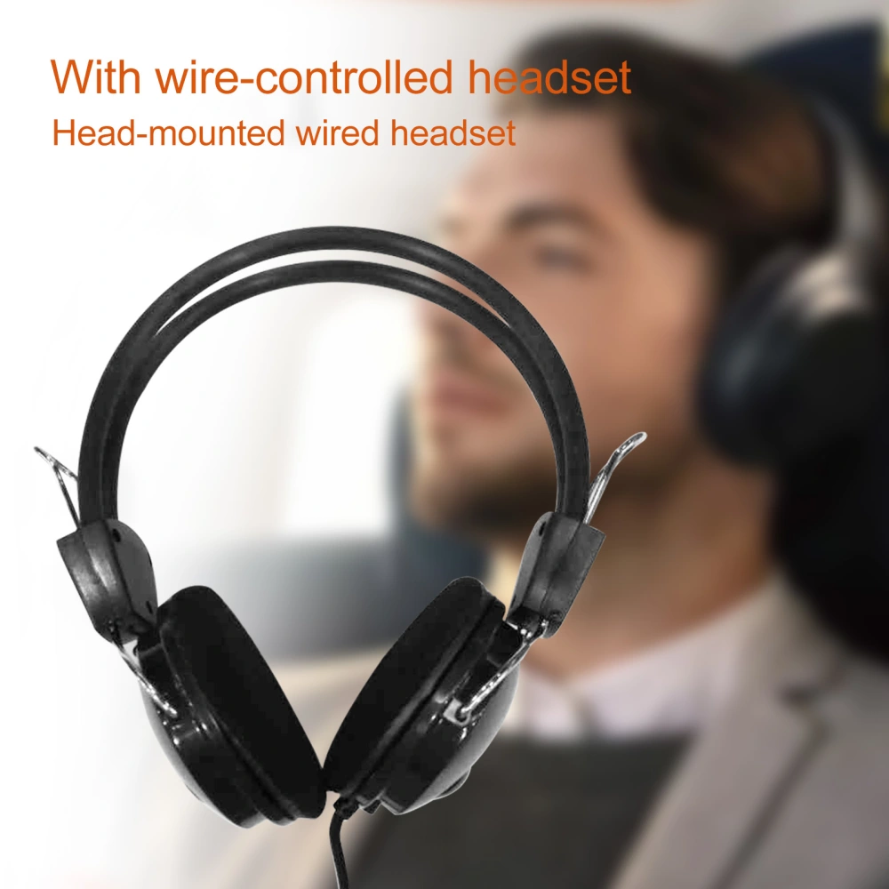 3.5mm Universal Noise Canceling Head-mounted Headset Wired Headphone with Mic for Computer