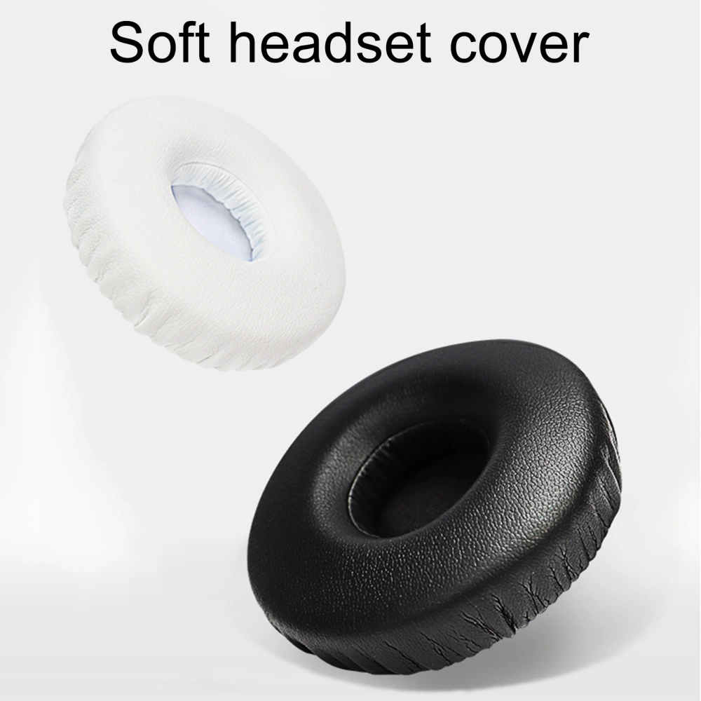 1 Pair High Elasticity Faux Leather Ear Pads Protective Earcaps Headset Cushion Thickened Earmuffs for AKG K67 K618 K619