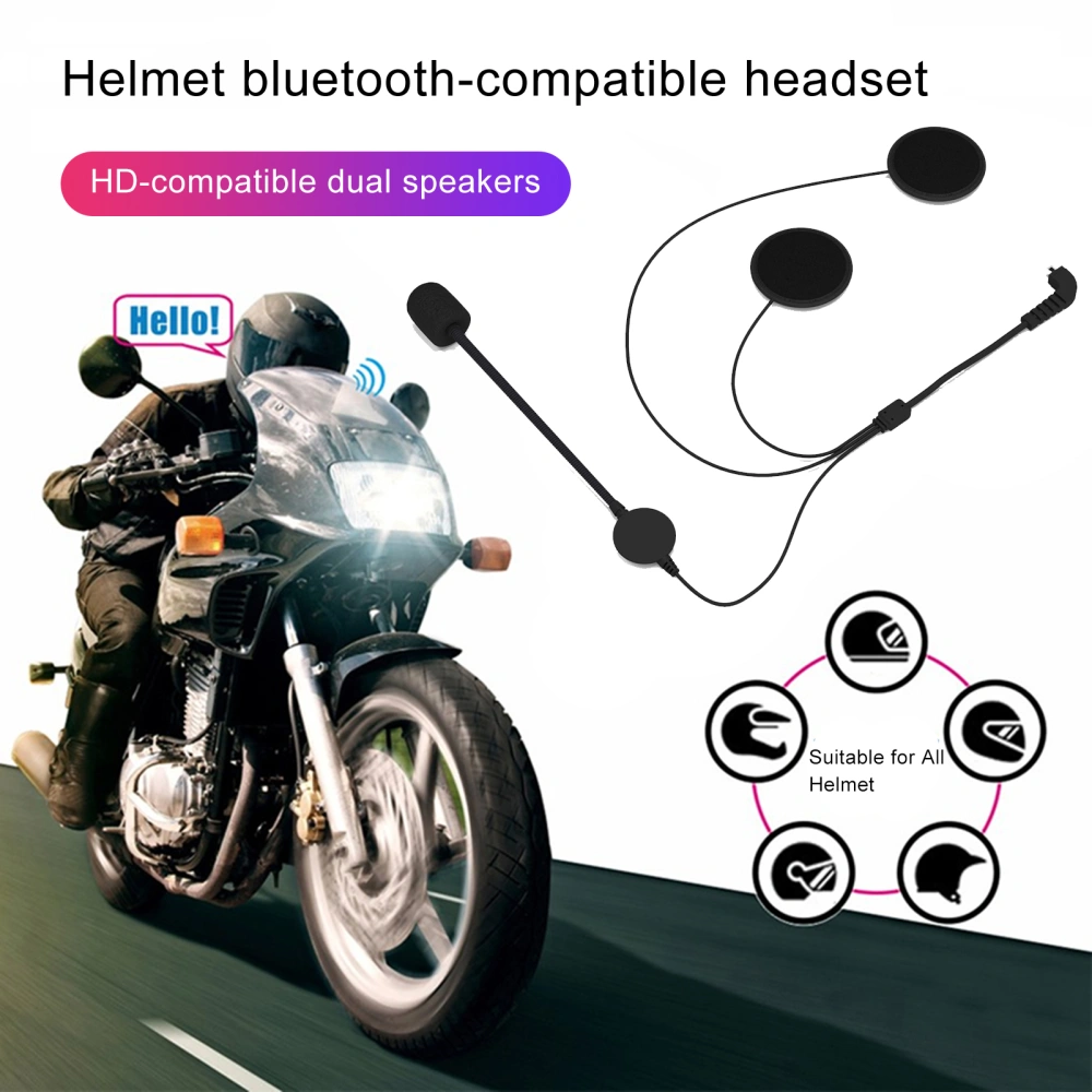 Helmet Microphone Noise Reduction Clear Easy Installation Helmet Bluetooth-compatible Headset Microphone for Motorcycle