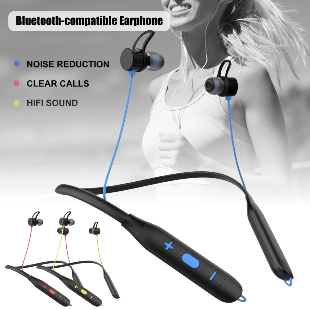 M5 Bluetooth-compatible Earphone Handsfree Noise Reduction IPX5 Waterproof Neckband Sport Wireless Headphone for Running