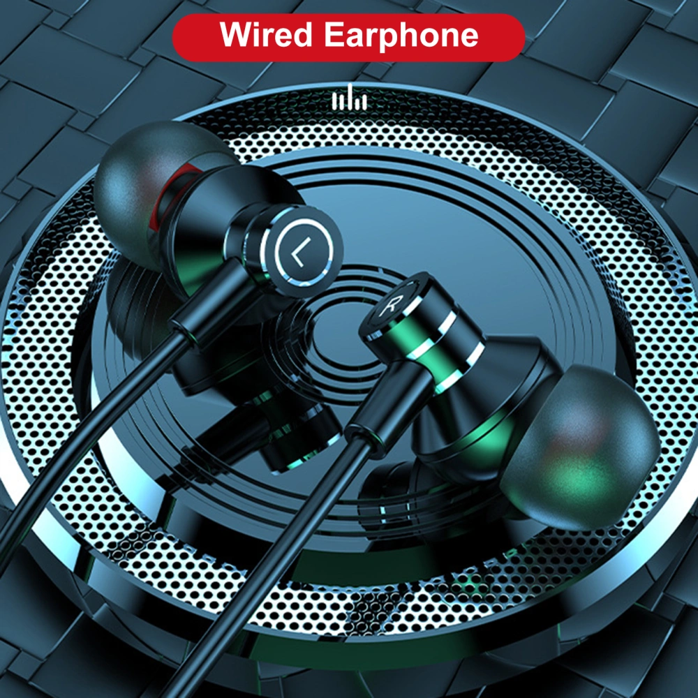 Wired Earphone In-ear 9D Heavy Bass 3.5mm Stereo Earbuds Gaming Headset with Microphone for Mobile Phone