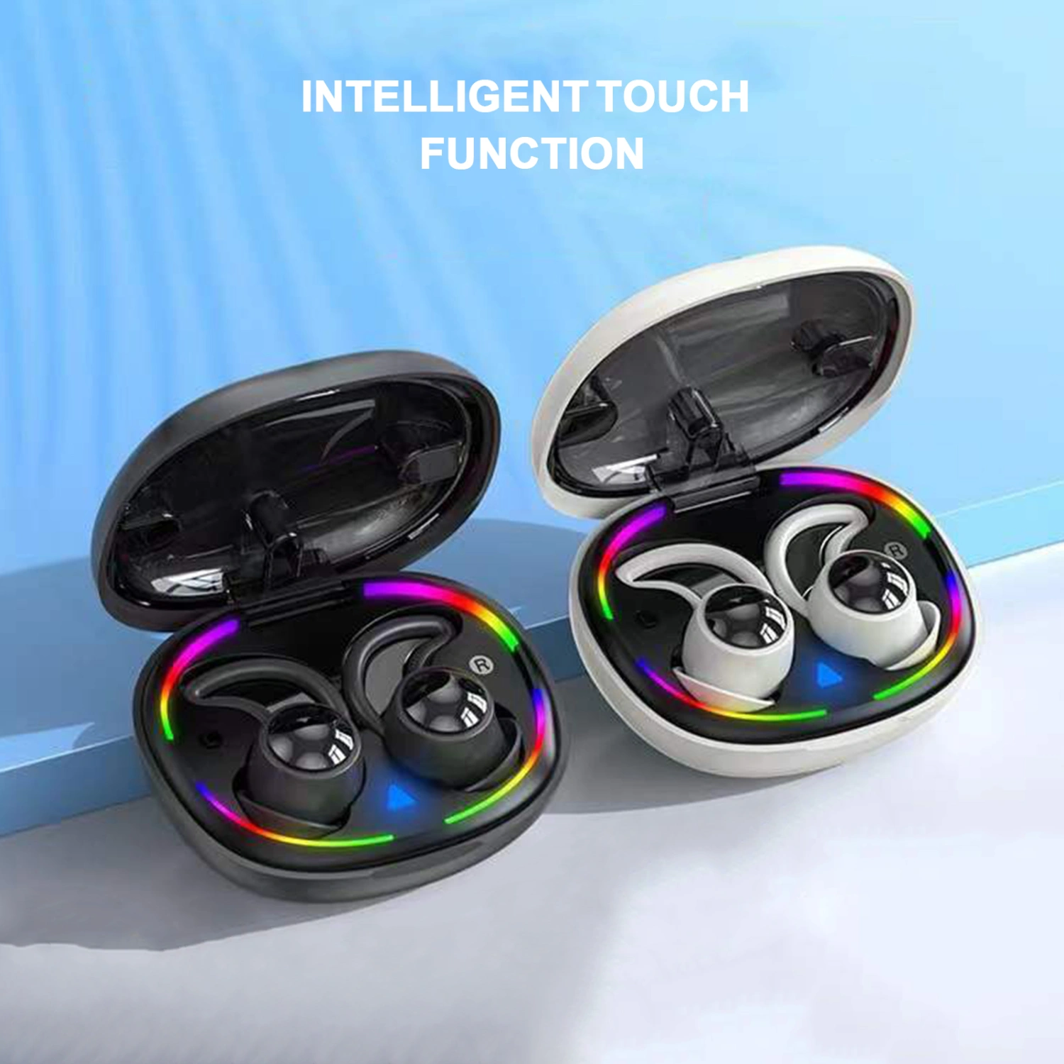 Bluetooth-compatible Earphones In-ear Low Latency Sports Earbuds Gaming Wireless Headphones with RGB Lighting for Gamer 