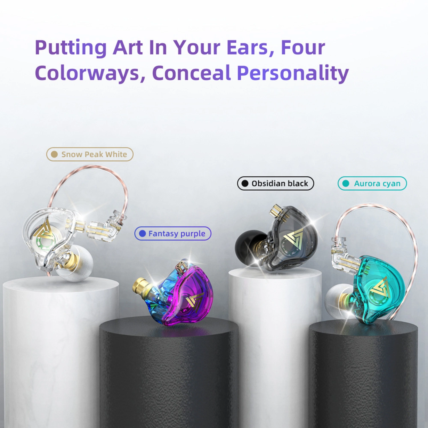 for QKZ AK6 PLUS In-ear Earphone Line Control Moving-coil Mega Bass High Fidelity Sound Wired Earbud for Cellphone