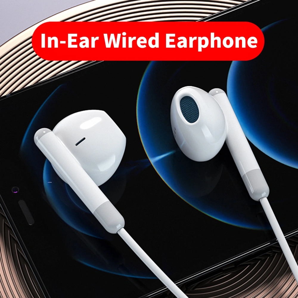 Wired Earbud High Fidelity Sensitive Universal Type-C 3.5mm Stereo Sports In-ear Earbud for Recording Songs