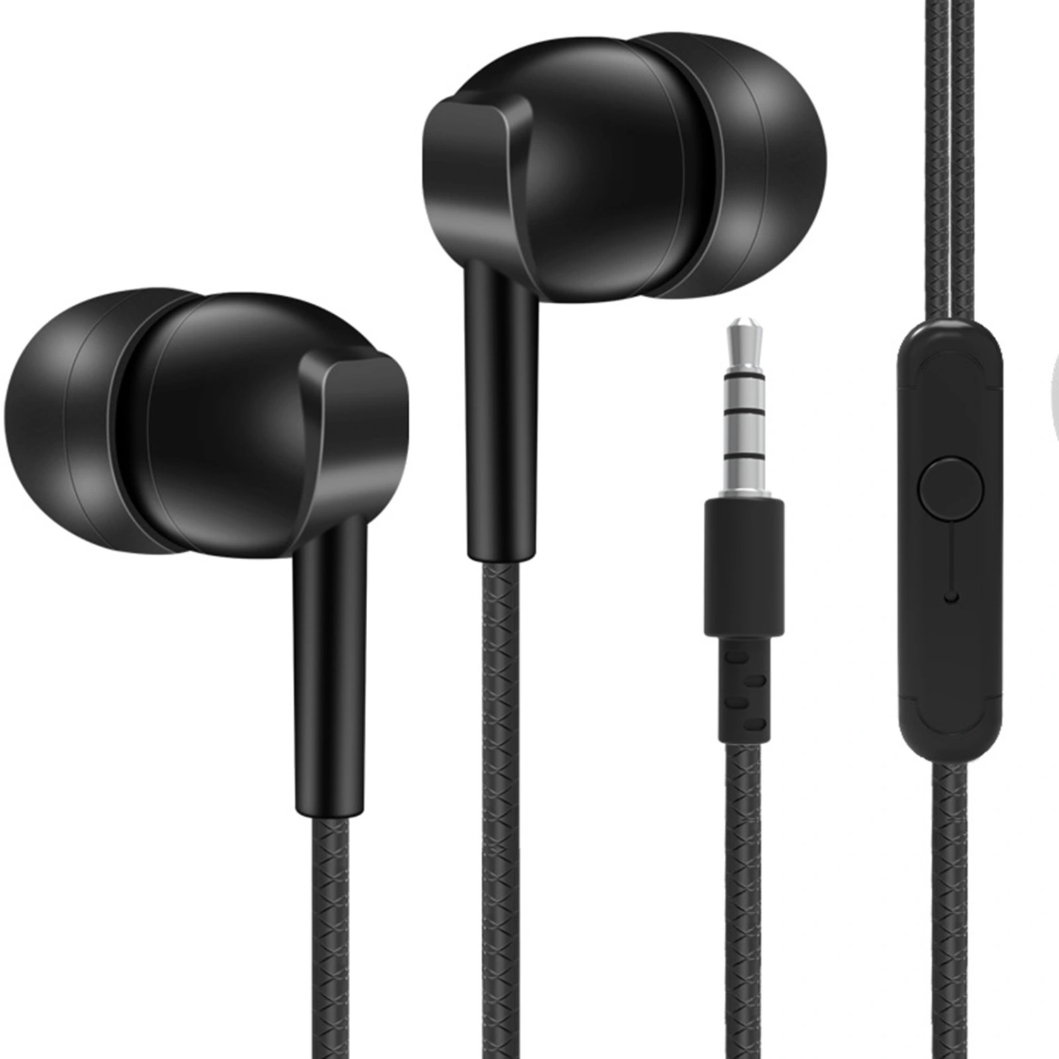 Wired Earphone with Mic-phone Stereo Surround Heavy Bass Stable Signal Universal Music Game Call Function 3.5mm Jack Wire Control Headset In-ear Sport Earphones for Mobile Phone