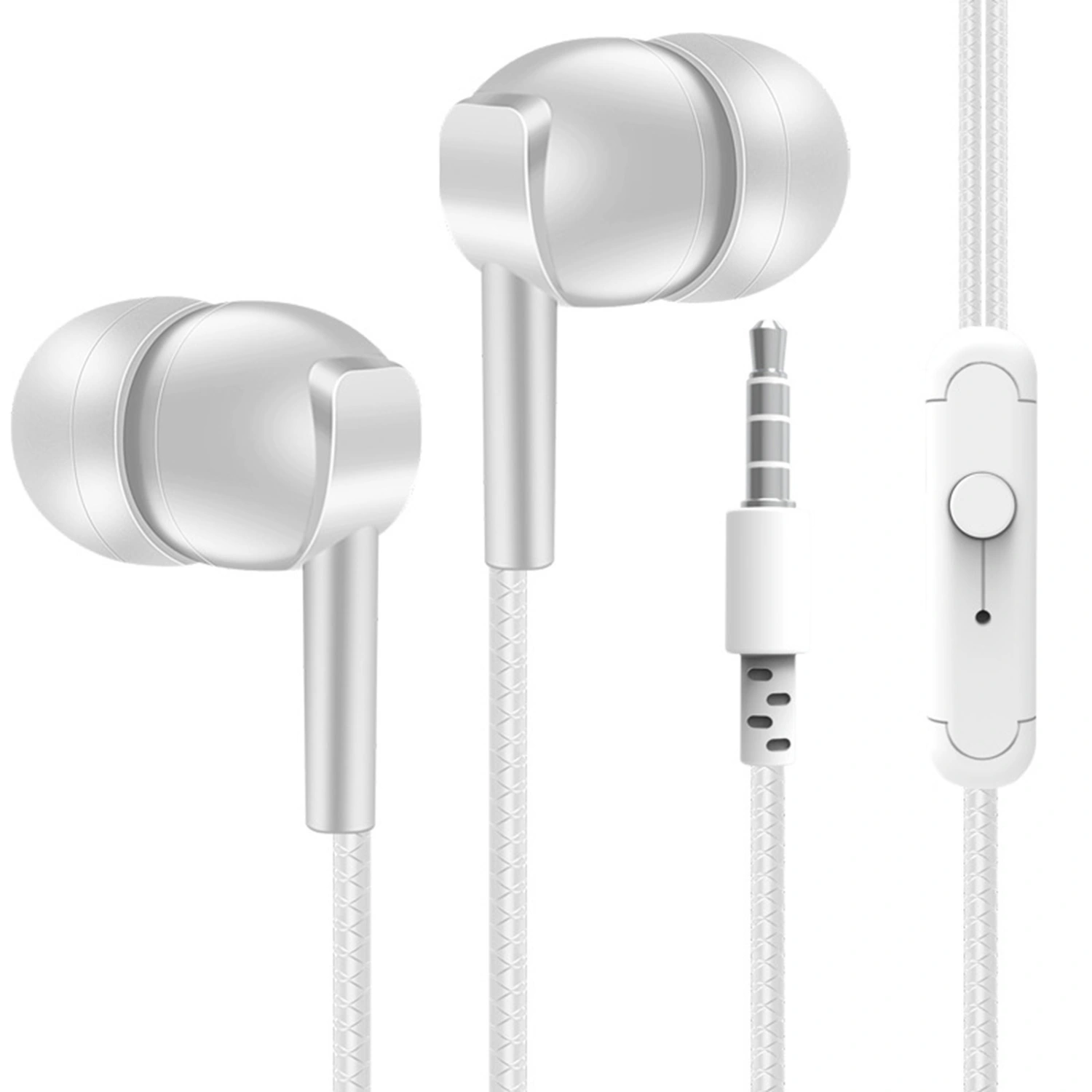 Wired Earphone with Mic-phone Stereo Surround Heavy Bass Stable Signal Universal Music Game Call Function 3.5mm Jack Wire Control Headset In-ear Sport Earphones for Mobile Phone