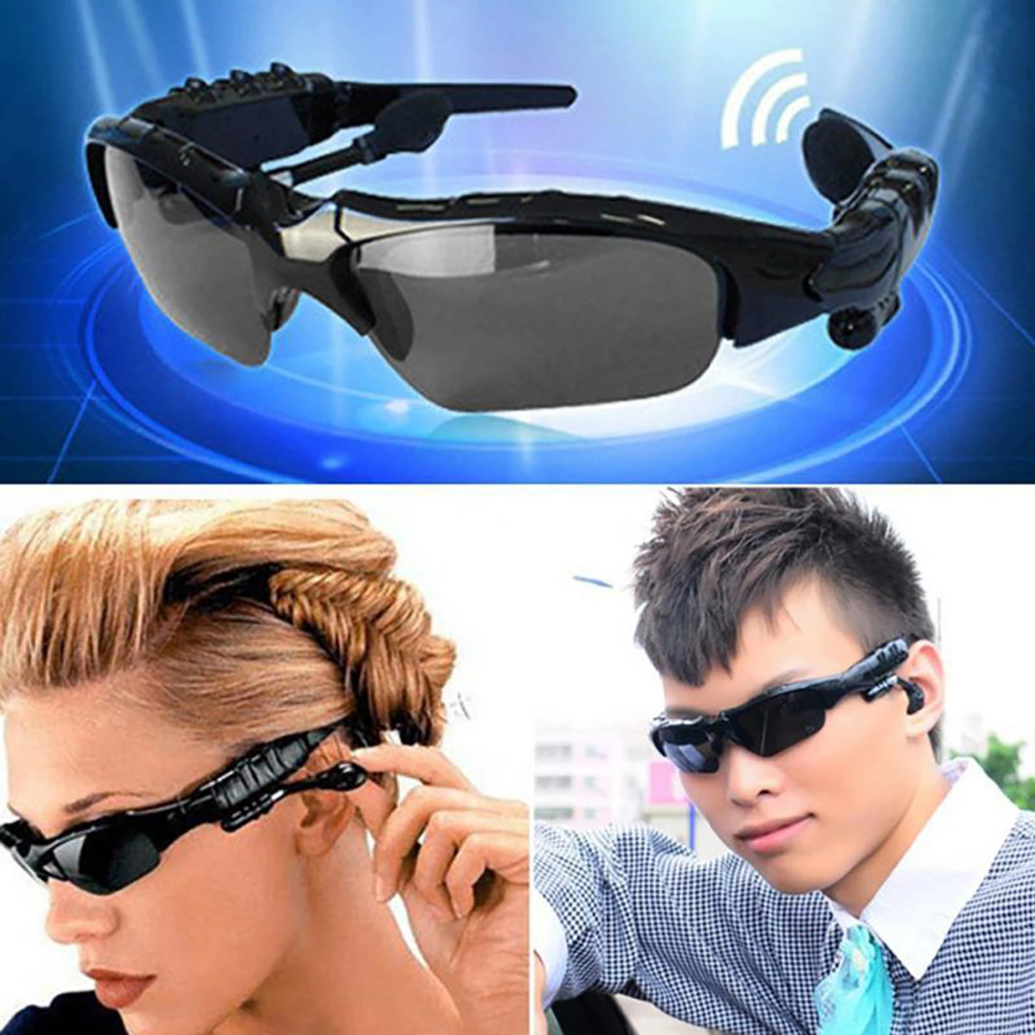 Smart Glasses Subwoofer Intelligent Noise Reduction Lightweight Bluetooth-compatible5.0 Fashion Audio Sunglasses for Driving