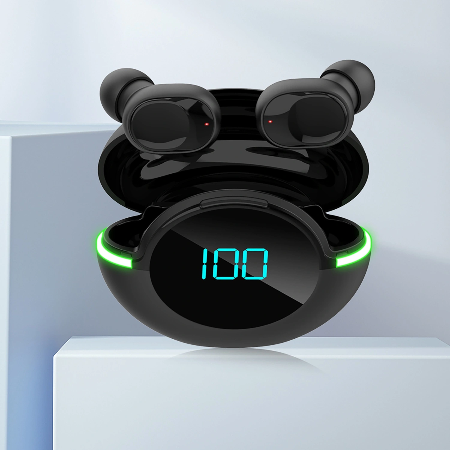 Y80 Wireless Earphone High Fidelity Mega Bass LED Digital Display Bluetooth-compatible5.1 Sports Gaming Eabud for Running