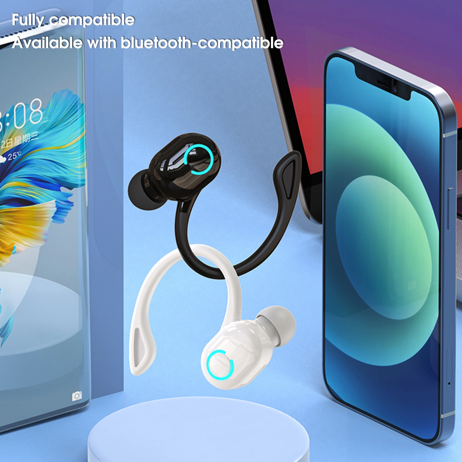 1Pc S10 Sports Headphone Deep Bass Intelligent Noise Reduction Stereo Surround Long Endurance Stable Transmission Music Player Ergonomic Design In-Ear Bluetooth-compatible 5.2 Sports Headset Speaker Accessories