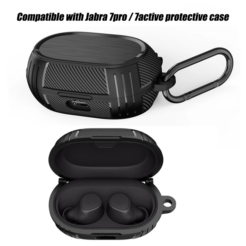 Earphone Protective Case Shock-proof Anti-drop Soft TPU Wireless Earphone Protector for Jabra Elite 7 Pro/7 Active