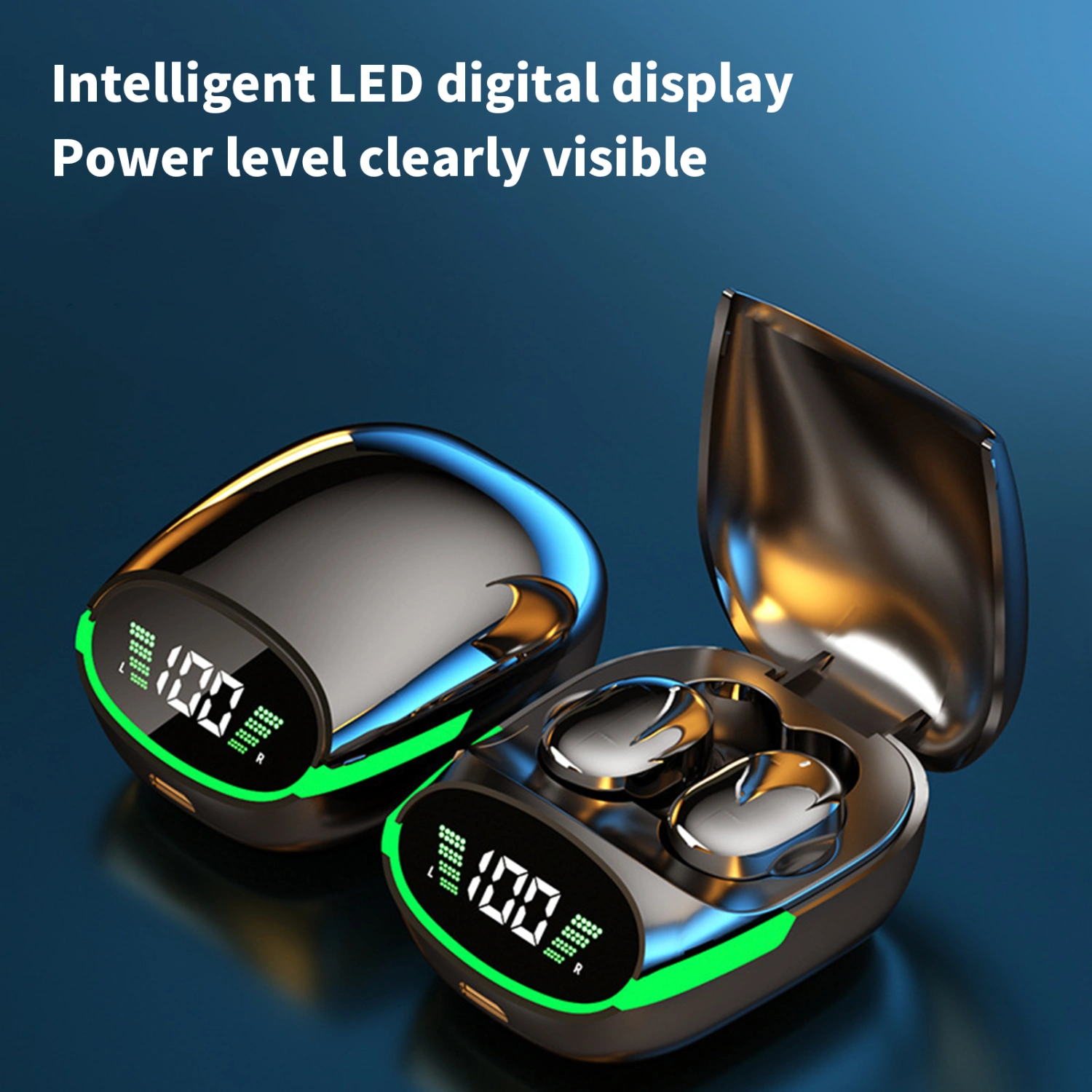 TG06 Wireless Earphone HiFi Touch Control LED Digital Display Bluetooth-compatible5.1 In-ear Mini Earphone for Running