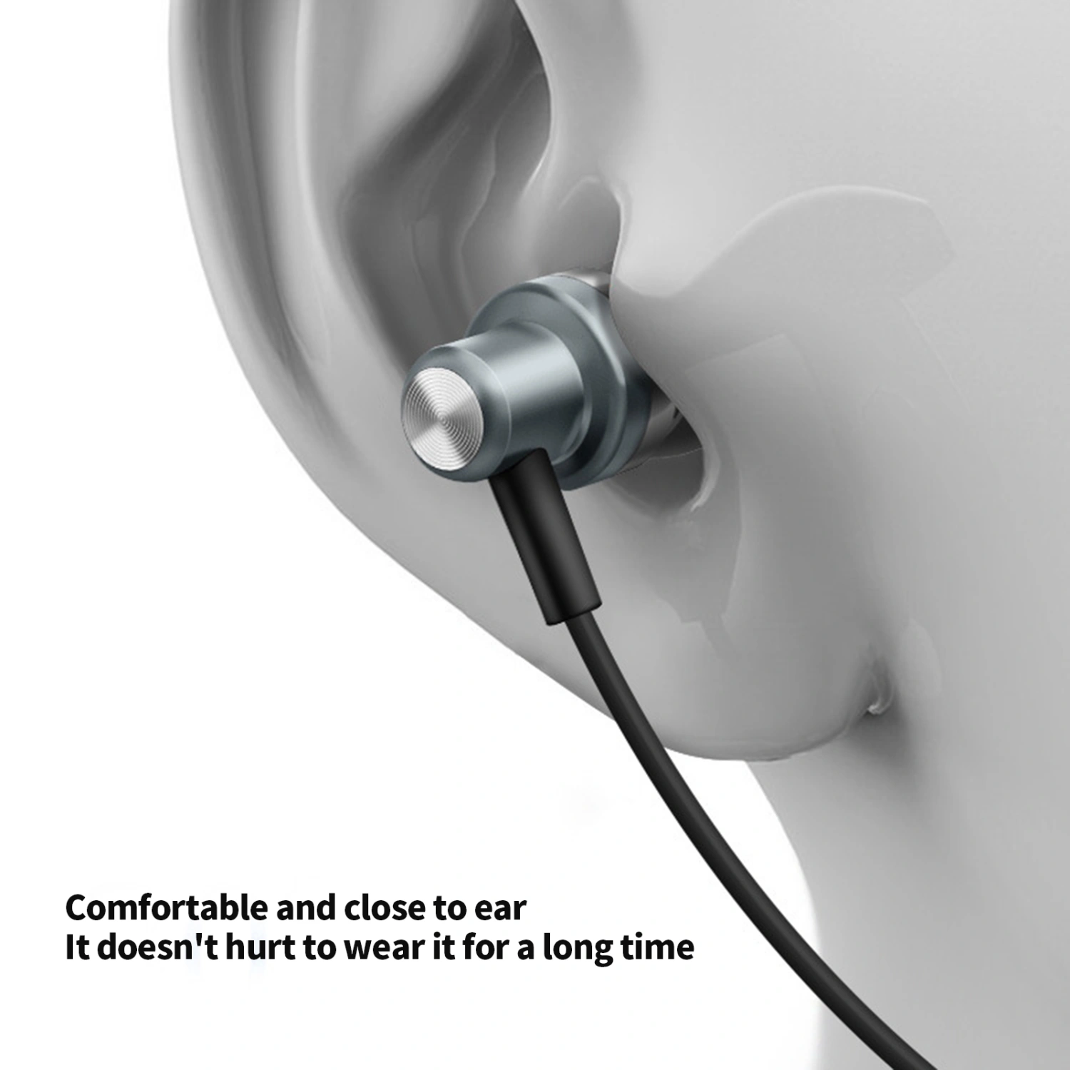 V3 Wired Earbud Wire Control Plug Play Stereo Surround Noise Reduction 3.5mm Heavy Bass Gaming Earbuds for Home