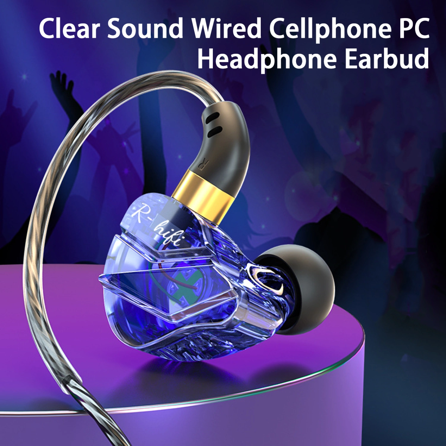 Wired Earphone In-ear Ergonomic Deep Bass Noise Reduction HiFi Sound Mobile Phone Earbud Headphone Gaming Wear