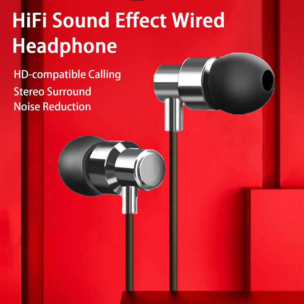 Wired Earphone HD-compatible Calling Stereo Surround HiFi Sound Effect Wired Headphone Home Supply