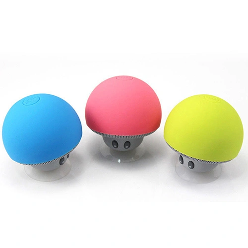 Cute Mushroom Wireless Hand-free Bluetooth-compatible Speaker with Mic Suction Subwoofer