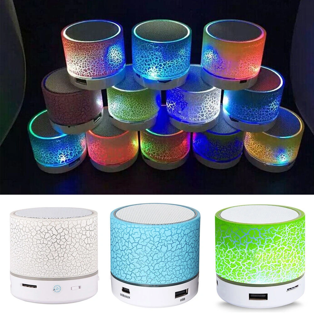 Mini Wireless Dense Crackle Bluetooth-compatible Speaker Hands-free Calls LED Subwoofer