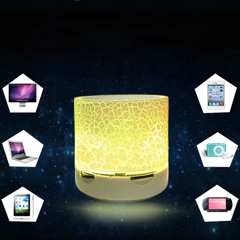 Mini Wireless Dense Crackle Bluetooth-compatible Speaker Hands-free Calls LED Subwoofer