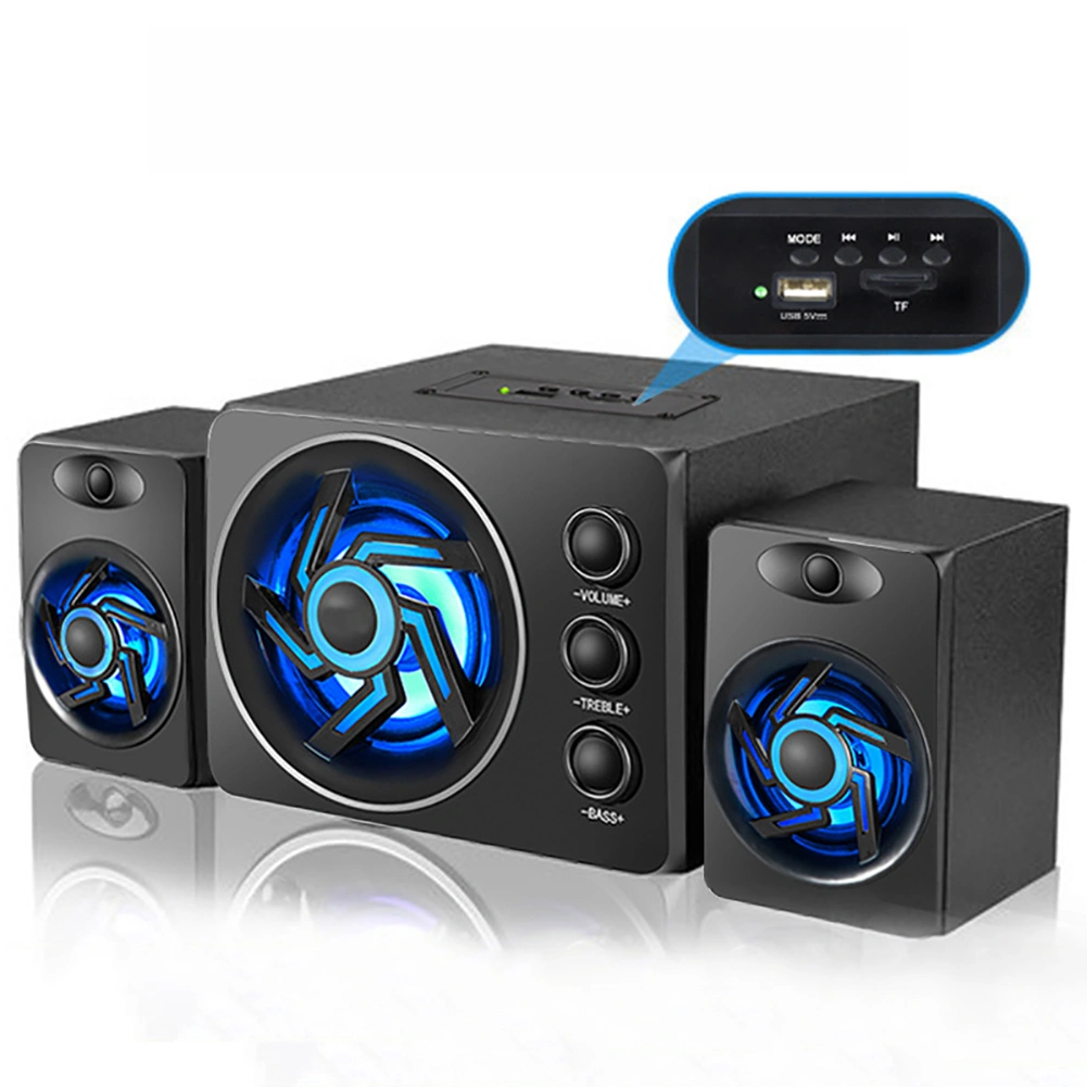 Universal Wooden Bass Sound Phone Computer Audio Player Bluetooth-compatible Mini Speaker