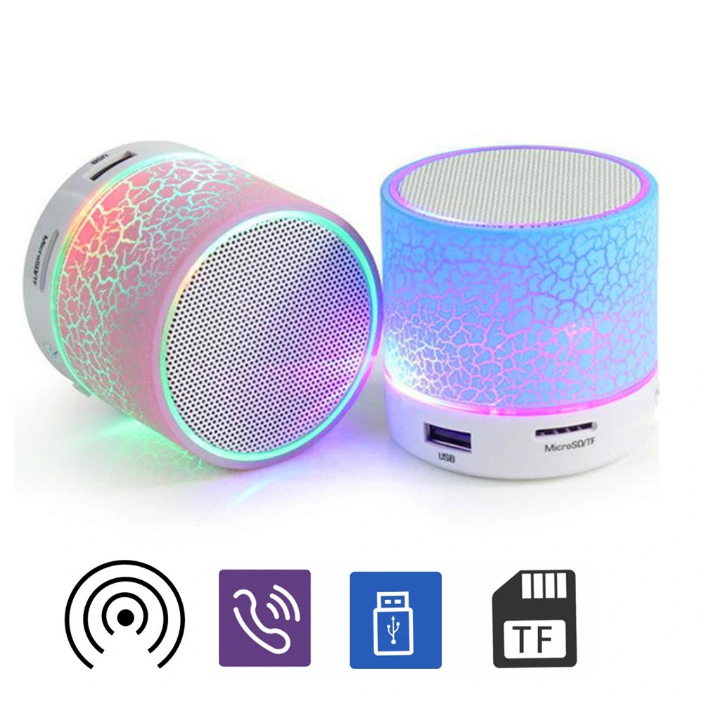 a9 Portable Crack Rechargeable LED Light Wireless Bluetooth-compatible Speaker Music Player