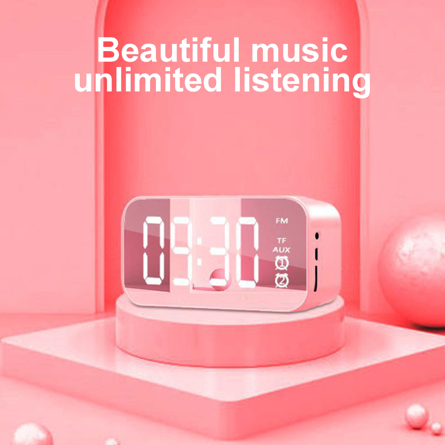 Multifunction Wireless Bluetooth-compatible Subwoofer Speaker Music Player Alarm Clock