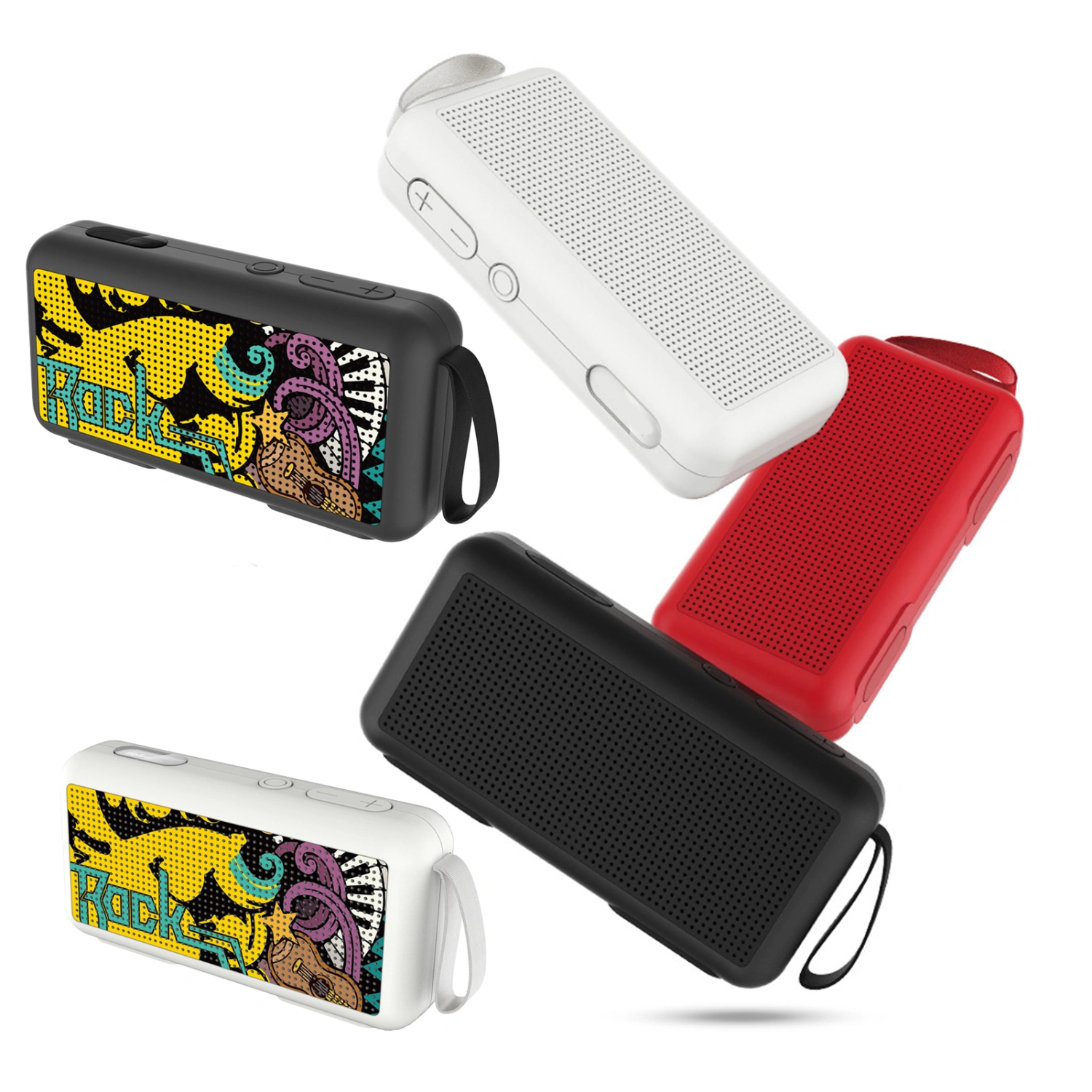 Portable Waterproof Bluetooth-compatible 5.0 Wireless Speaker with Microphone Stereo Sound