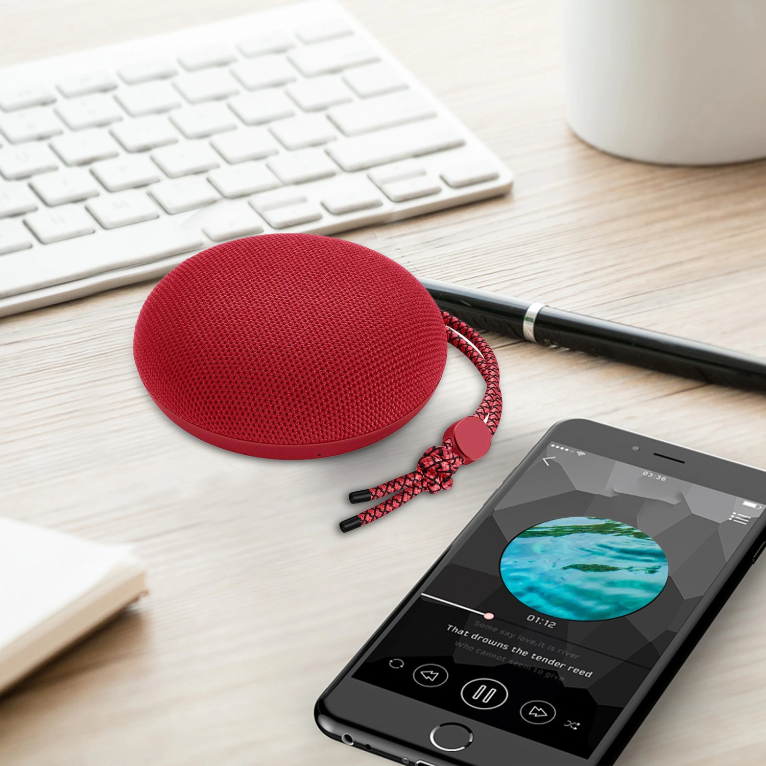 Outdoor Waterproof Portable Bluetooth-compatible 5.0 Speaker Subwoofer Stereo Loudspeaker