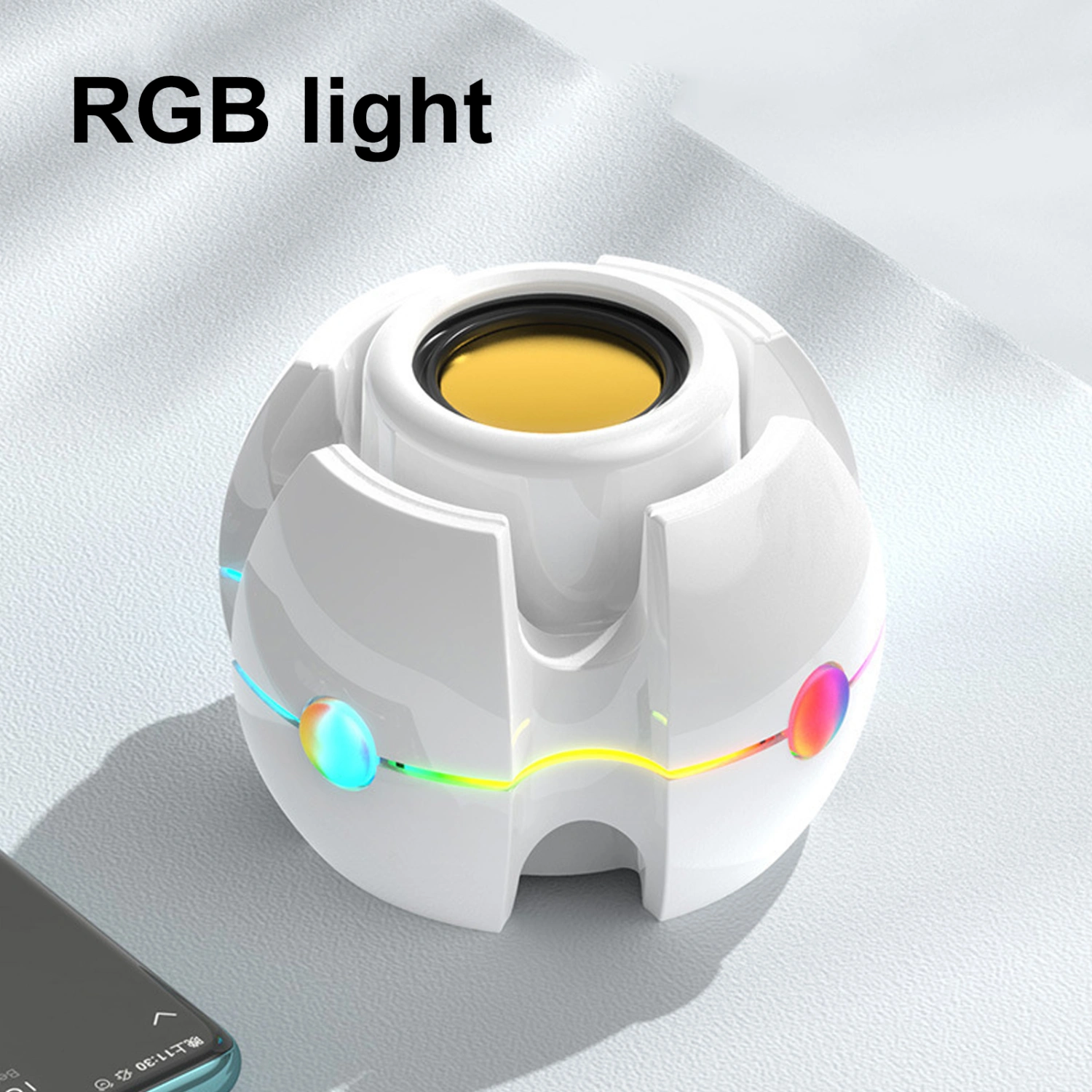 Wireless Speaker High Fidelity Noise Cancelling with Ambient Light Bluetooth-compatible5.0 Gyro Shape Stereo Speaker for Outdoor 