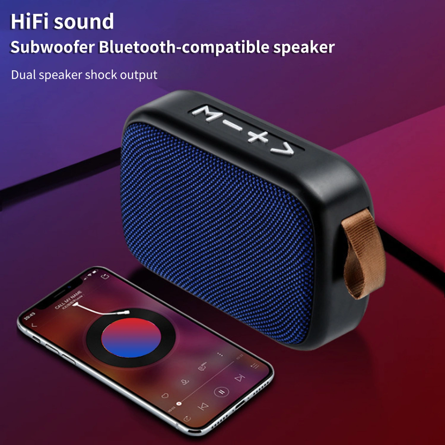 Wireless Sound Box High Fidelity Subwoofer IPX4 Waterproof Bluetooth-compatible4.2 Portable Stereo Loudspeaker for Outdoor
