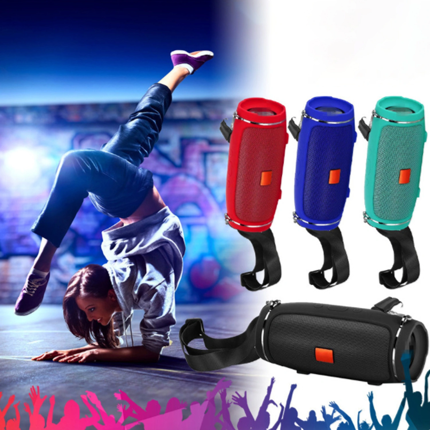 Mini Speaker Multi-functional Stable Transmission Plastic Stereo Sound Wireless Speaker for Household