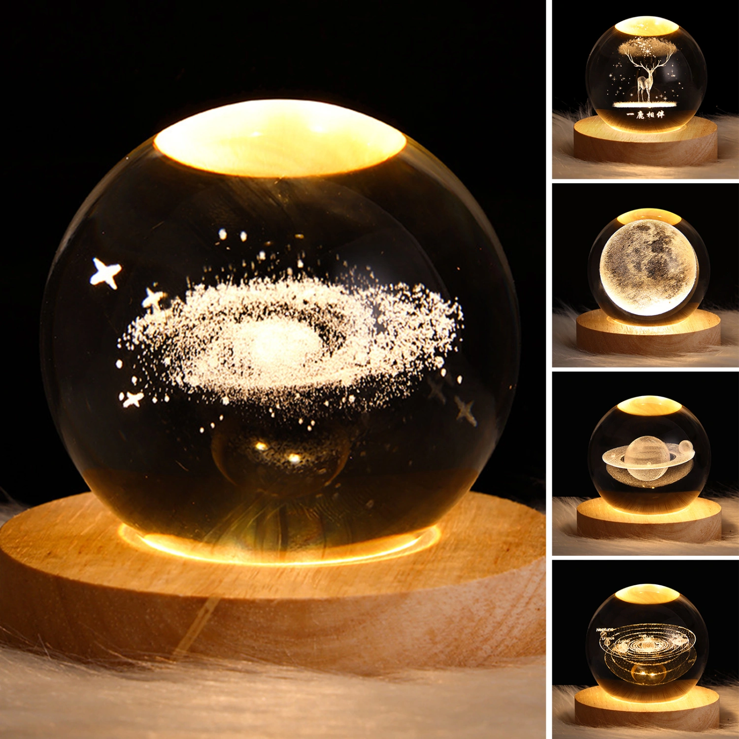 Atmosphere Light 3D Pattern Soft And Comfortable Light Nebulae 3000K Warm Light LED Desk Lamp Home Supply