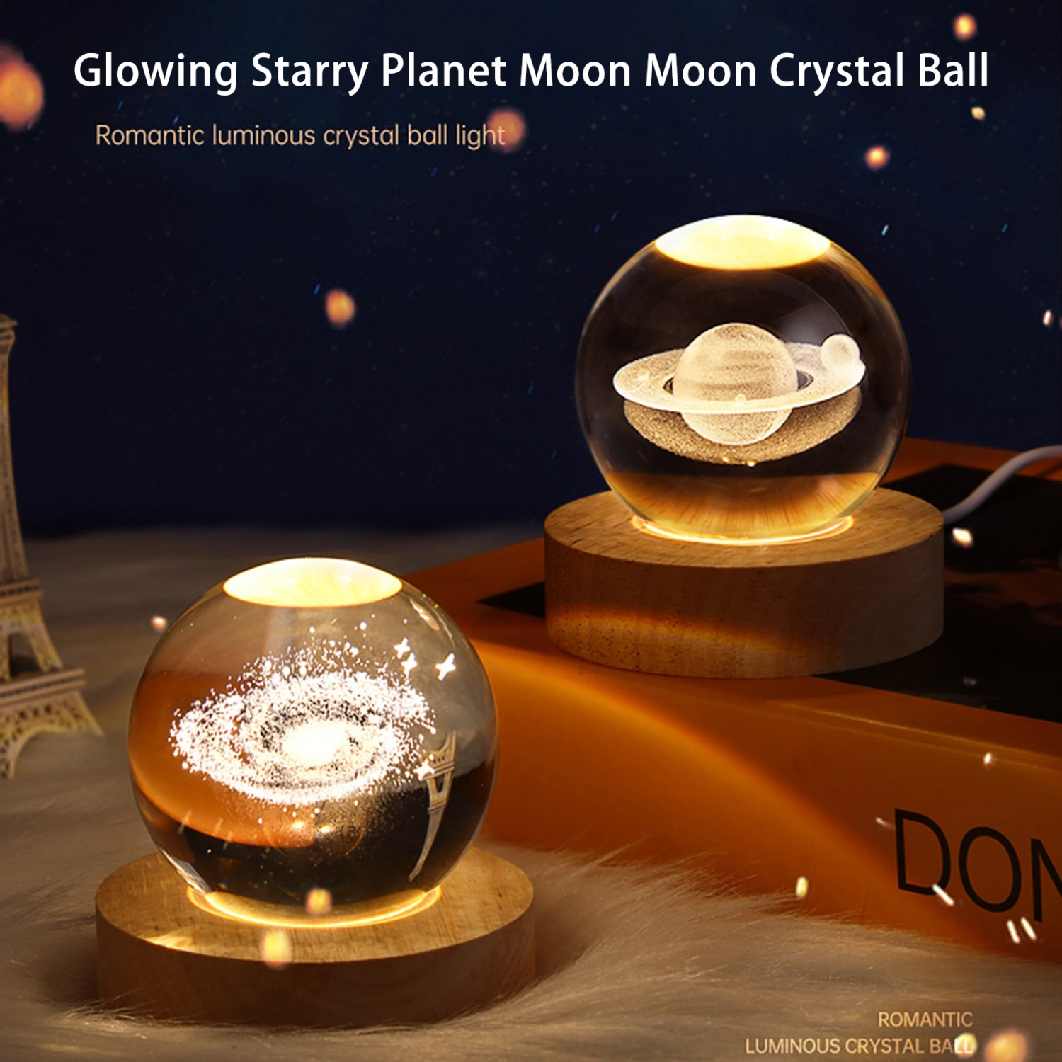 Atmosphere Light 3D Pattern Soft And Comfortable Light Nebulae 3000K Warm Light LED Desk Lamp Home Supply