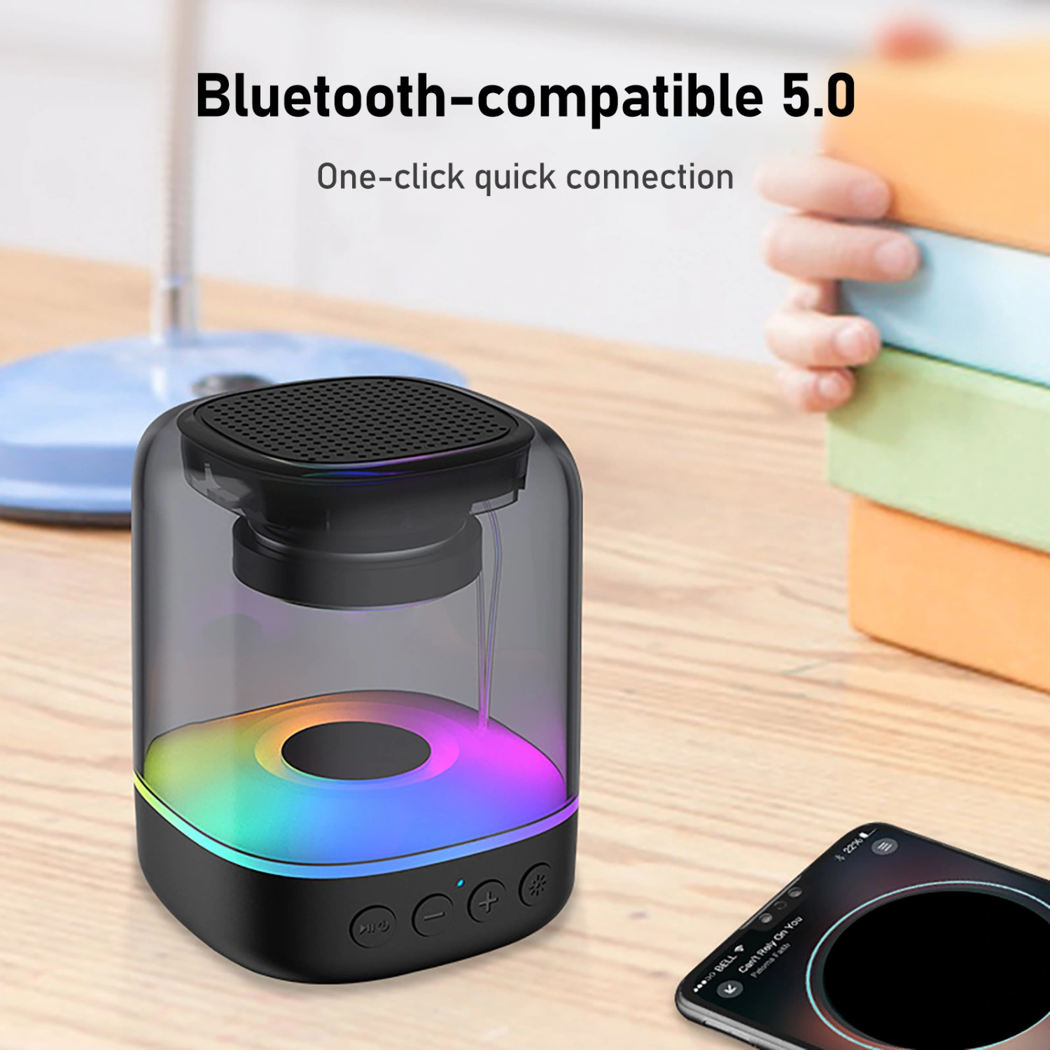 E-3052 Bluetooth-compatible Speaker Surround Sound Portable Outdoor HiFi Stereo Mini Wireless Subwoofer for Mobile Phone 