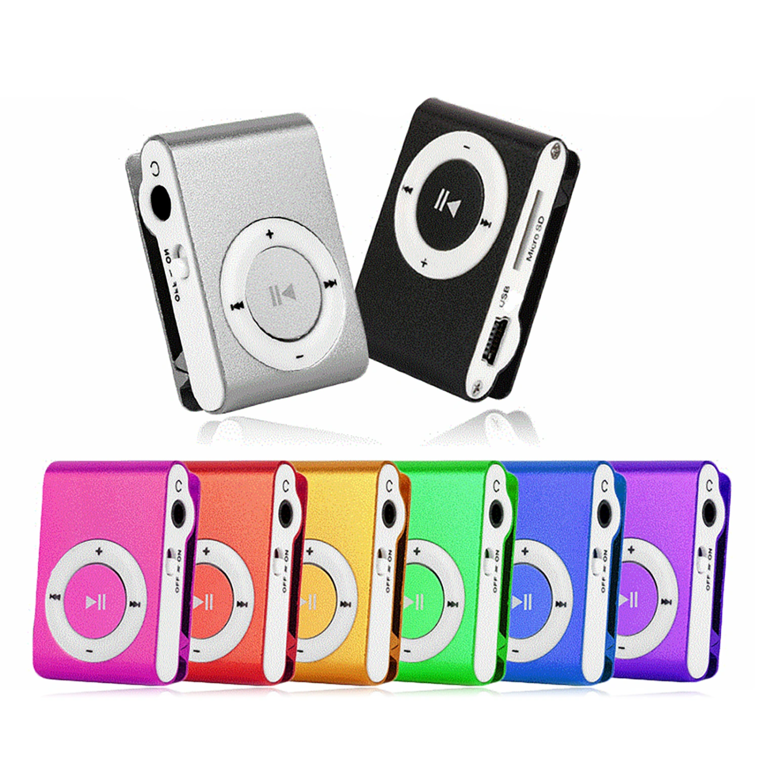 Mini MP3 Player Portable TF Card Slot Metal Clip USB Sport Digital Music Walkman for Running