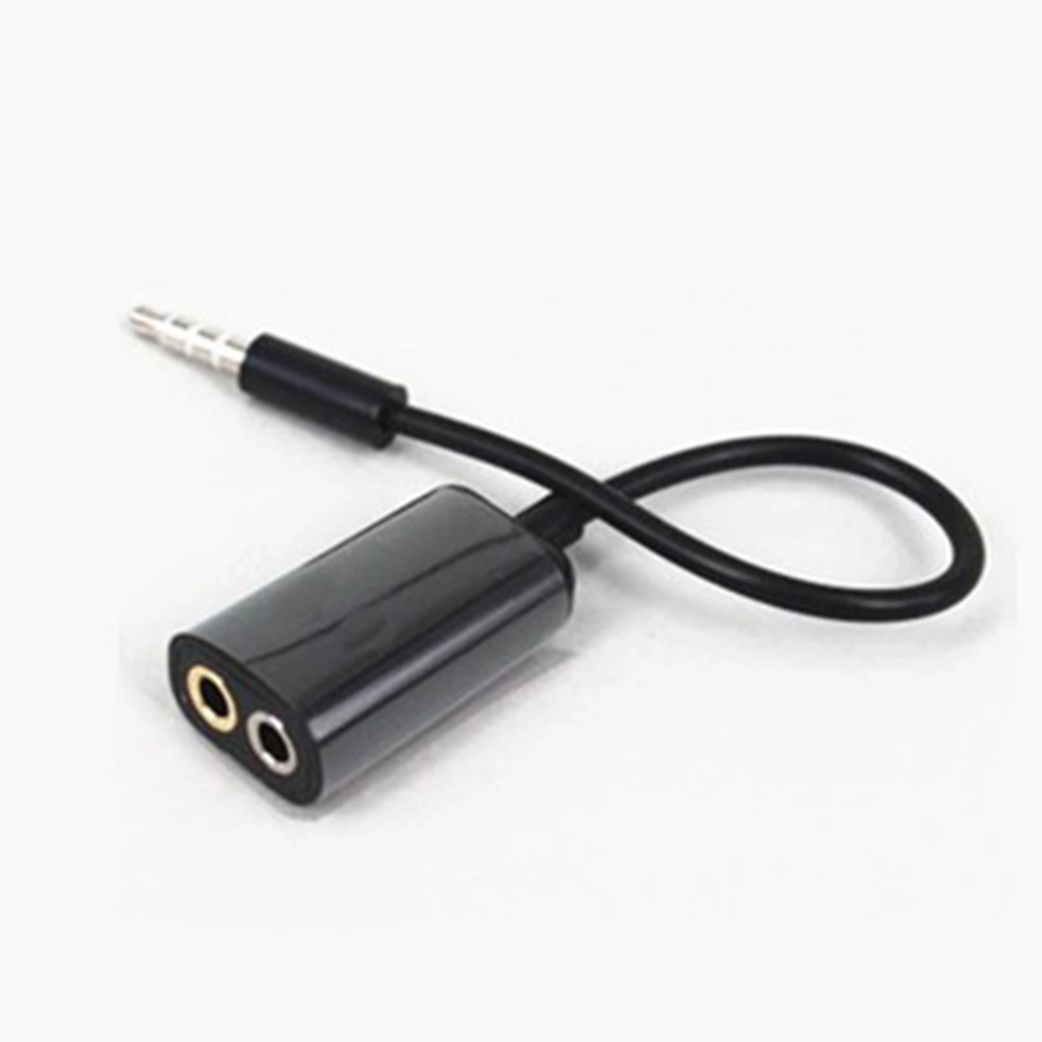 3.5mm Audio Splitter Cable Small Compatible Plastic Practical Audio Adapter for Mic