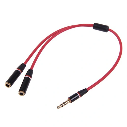 3.5mm Stereo Headphone Audio Male to 2 Female Y Splitter Cable Adapter Plug Jack